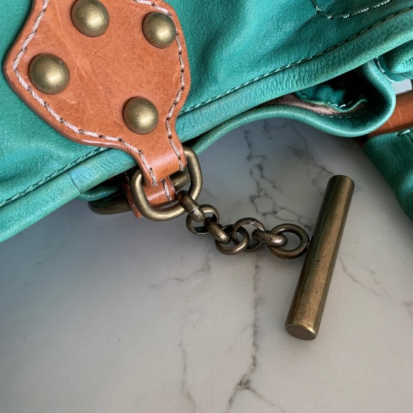 Frye Leather Hobo Bag-Green Blue - Picture 6 of 8